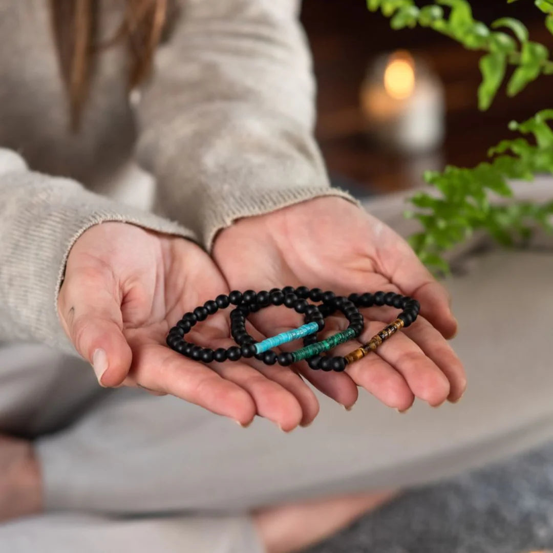 Pulseras Sutiles con Propósito - Armonía (Ónix-Turquesa)
