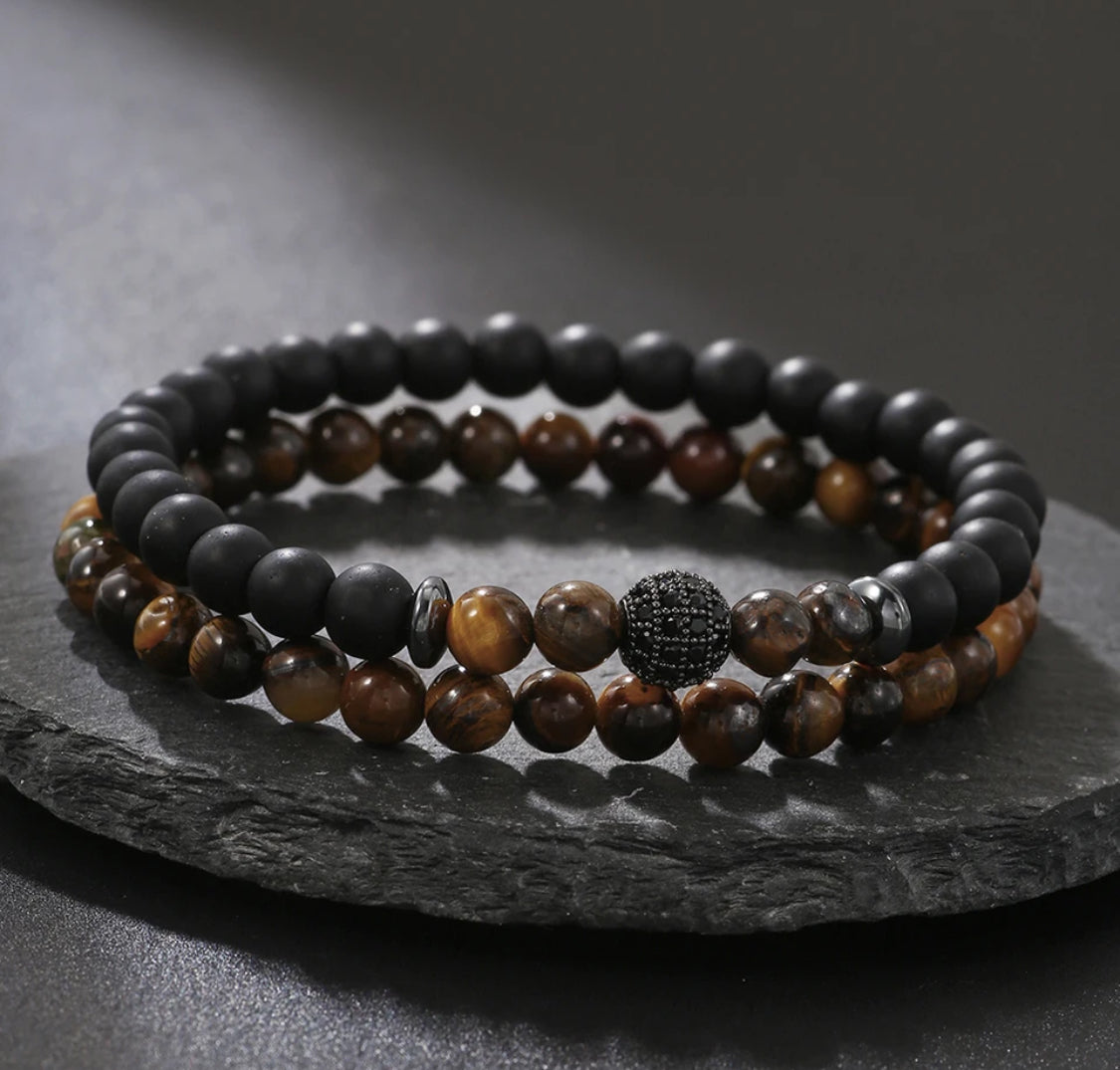 SET DE 2 PULSERAS FORTALEZA Y PROSPERIDAD