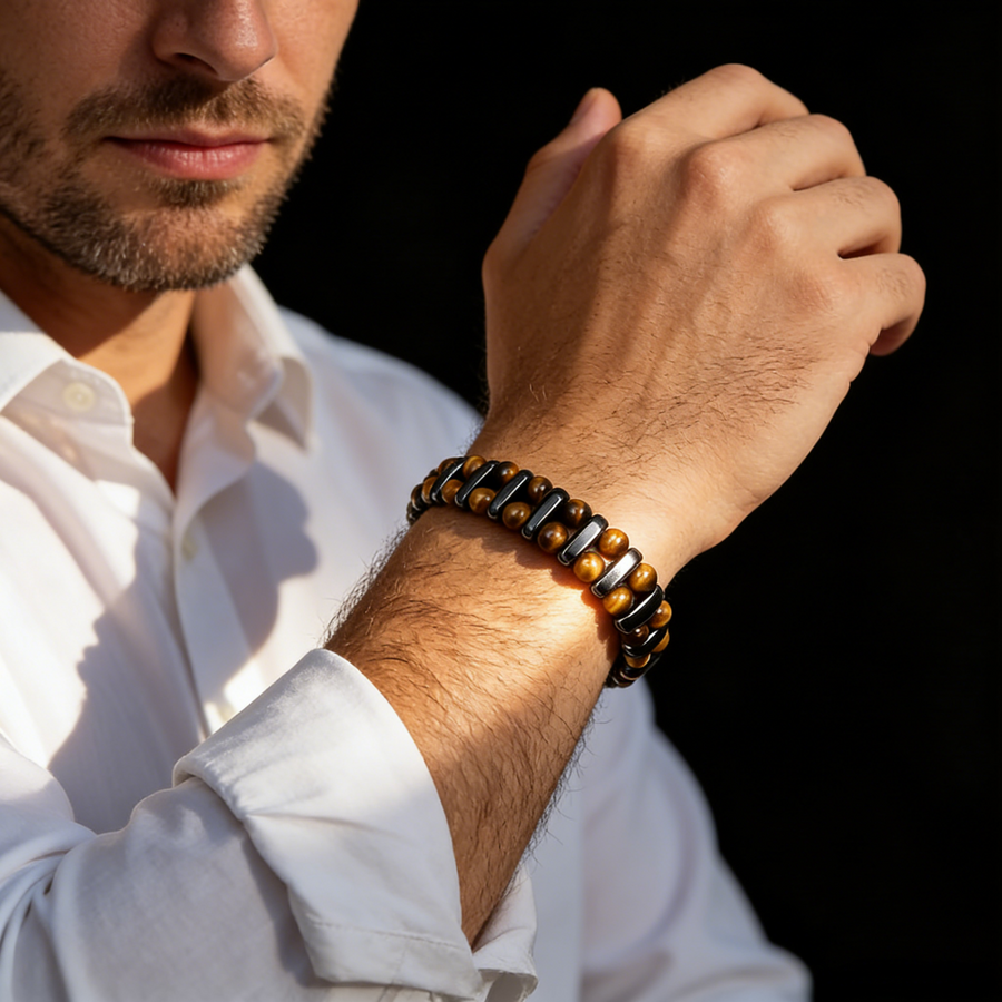 Pulsera Ojo de Tigre para Hombre