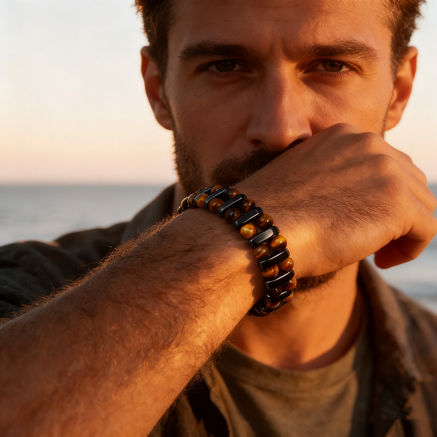 Pulsera Ojo de Tigre para Hombre