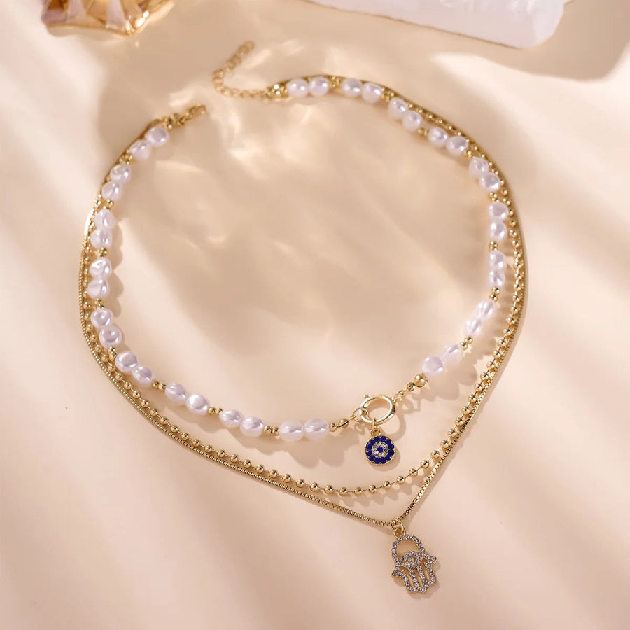 Collar Ojo Turco y Mano de Fátima