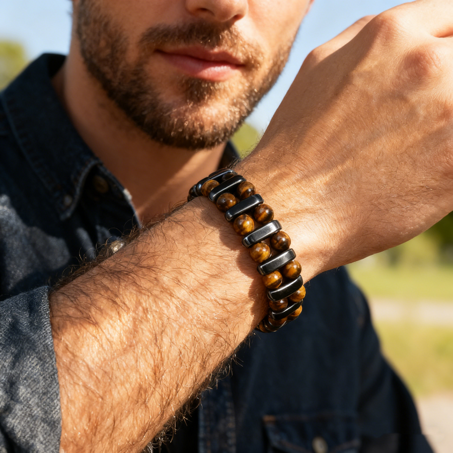 Pulsera Ojo de Tigre para Hombre