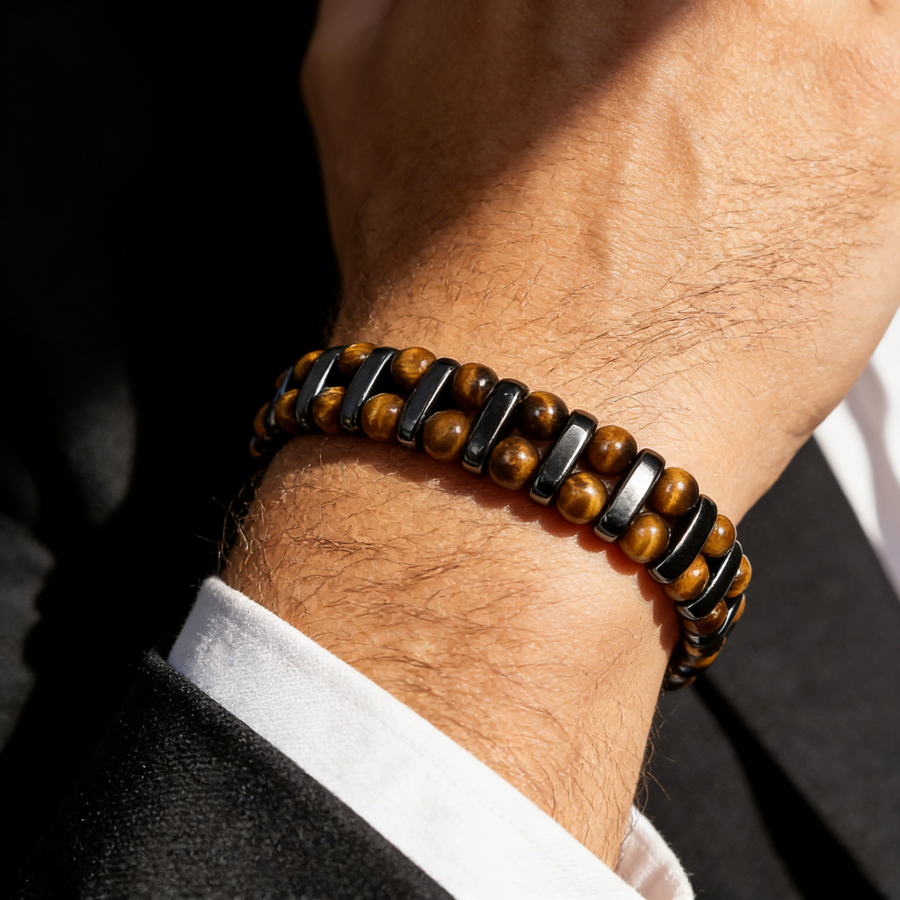 Pulsera Ojo de Tigre para Hombre