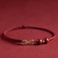 Pulsera de  Hilo Rojo - Bendición de cinabrio (ORO 18K)
