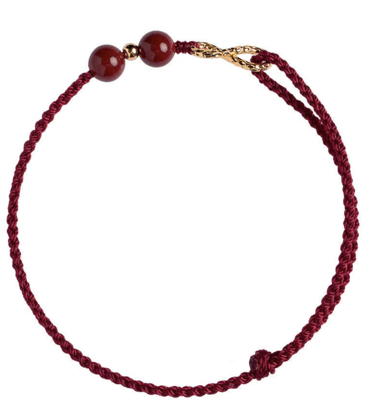 Pulsera de  Hilo Rojo - Bendición de cinabrio (ORO 18K)