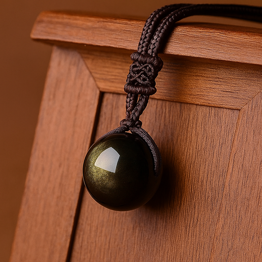 ✨ COLLAR OBSIDIANA DORADA✨