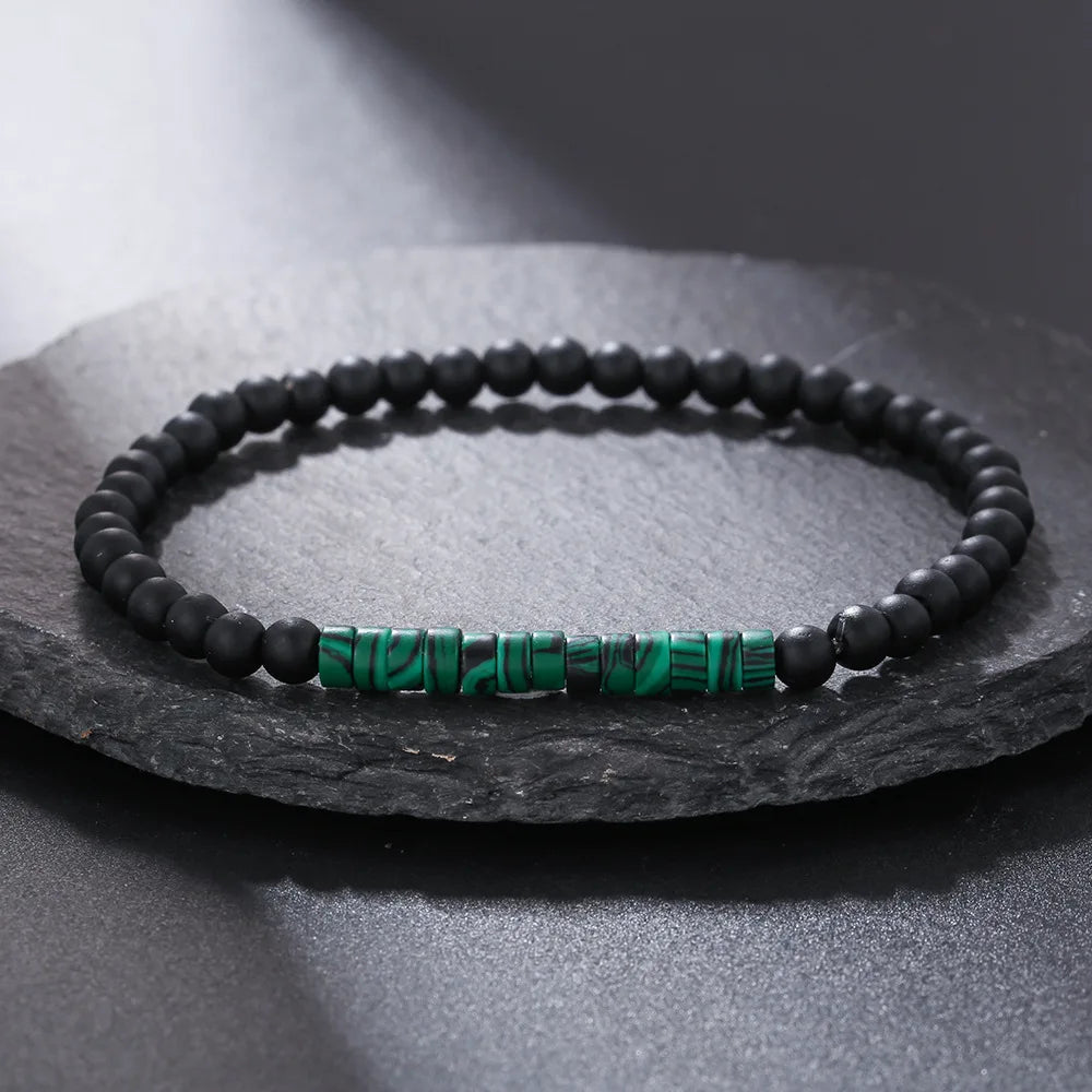 Pulsera Abundancia Terrenal (Ónix - Malaquita)