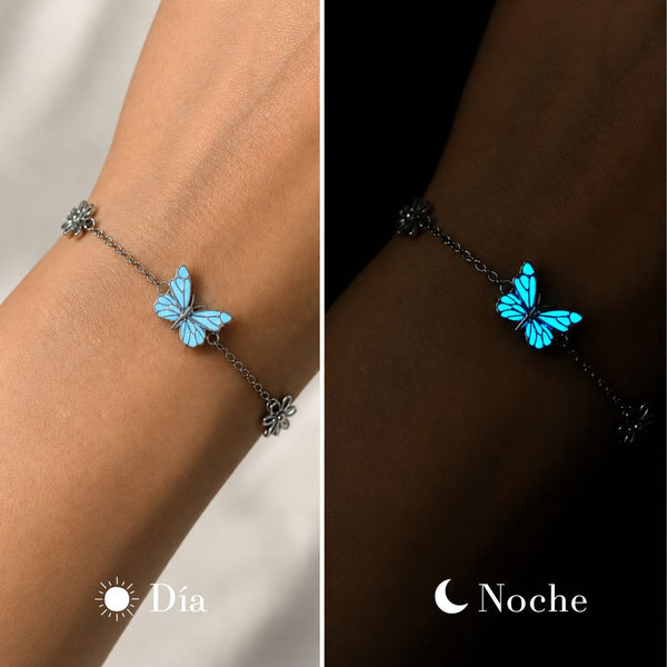Pulsera Mariposa que Brilla en la Oscuridad