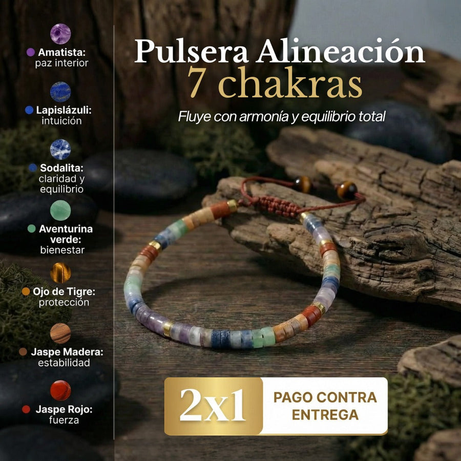 PULSERA ALINEACIÓN 7 CHAKRAS