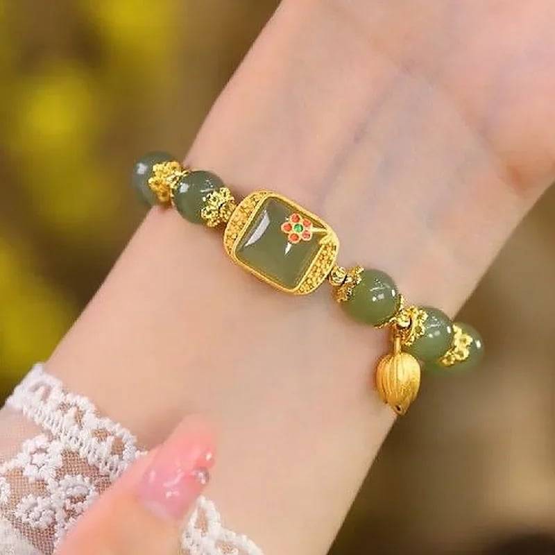 Brazalete de Jade Flor de Loto