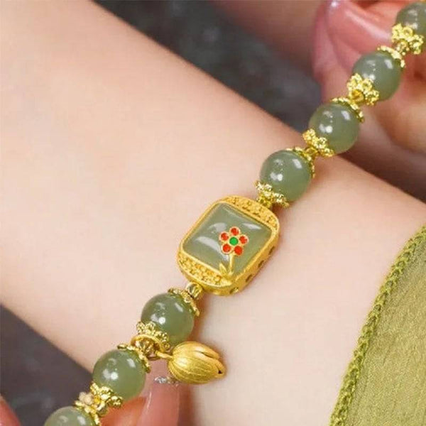 Brazalete de Jade Flor de Loto