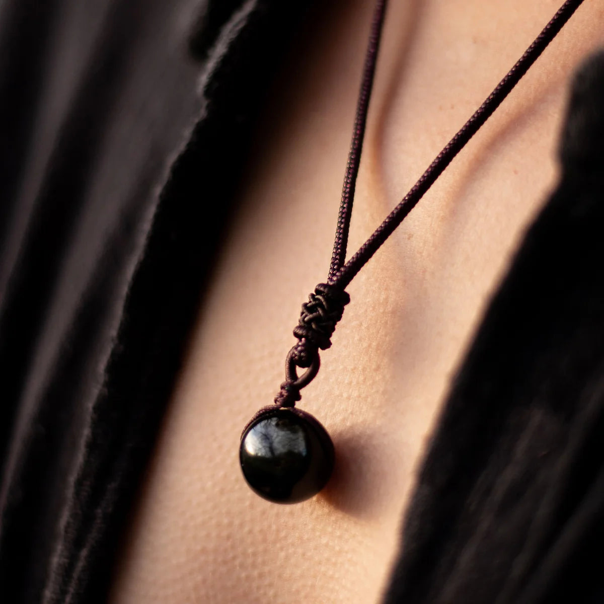 Collar Obsidiana Dorada ✨