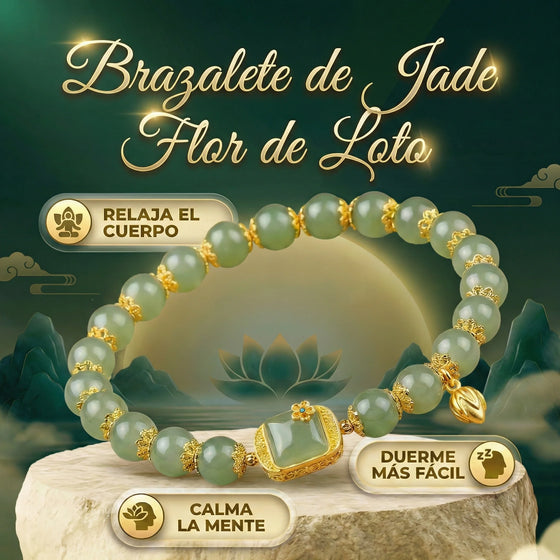 Brazalete de Jade Flor de Loto