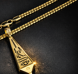 Collar Egipcio con Jeroglíficos (Baño en Oro 14K)