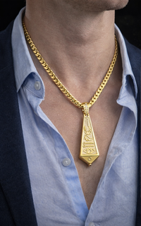 Collar Egipcio con Jeroglíficos (Baño en Oro 14K)